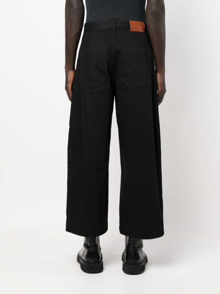 Black Puch Wide-leg Jeans