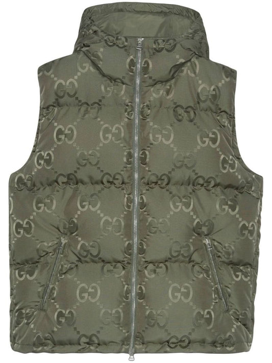 Green Gg Supreme Padded Gilet