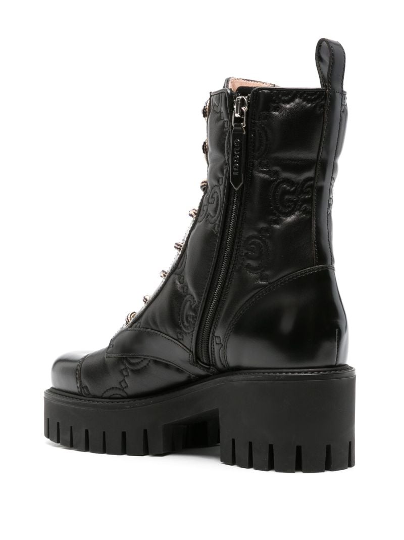 Black Gg MatelassÃ_x0083_Â© Leather Ankle Boots