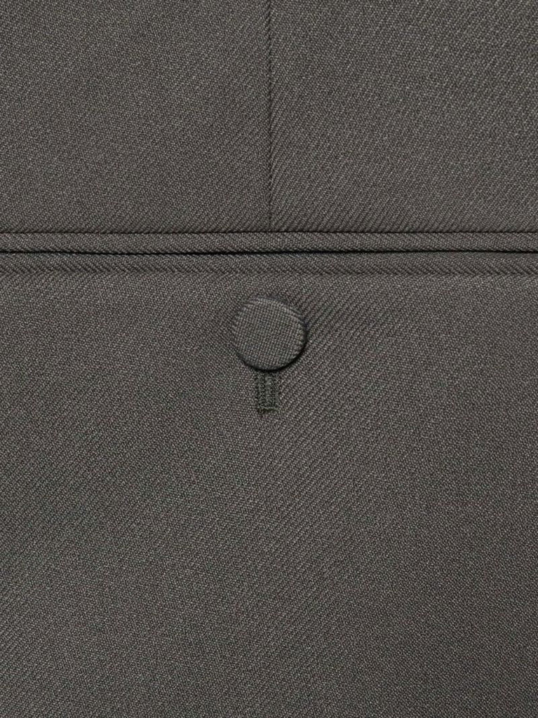 Grey Studded Straight-leg Trousers