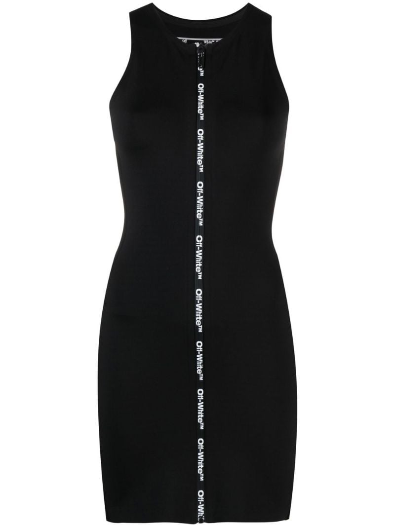 Black Logo Tape Mini Dress
