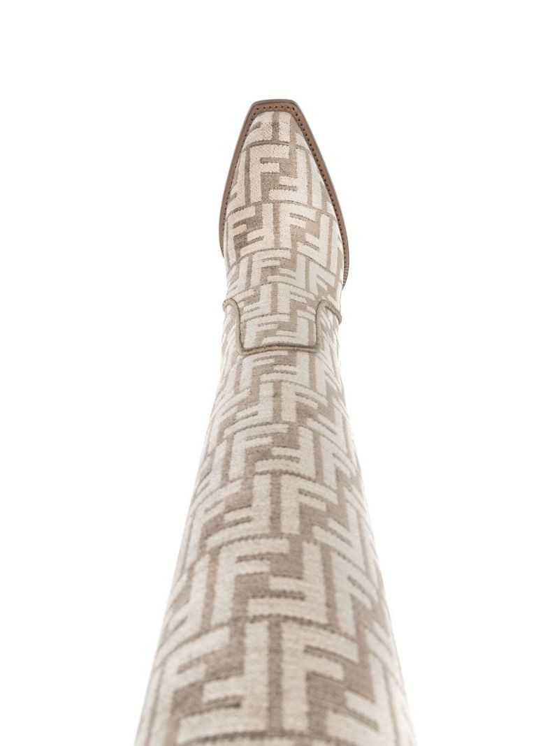 Neutral Cut 110 Ff Jacquard Chenille Boots
