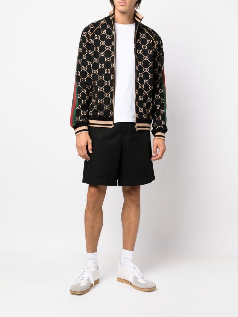 Black Gg Supreme Jacquard Track Jacket