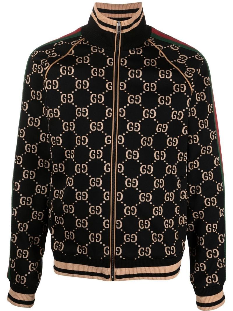 Black Gg Supreme Jacquard Track Jacket