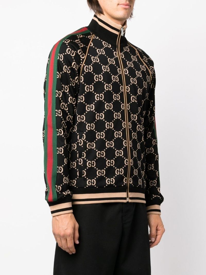 Black Gg Supreme Jacquard Track Jacket