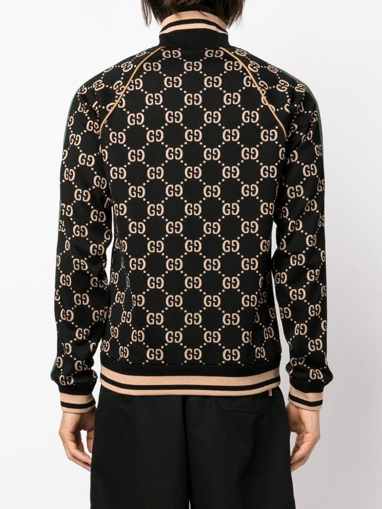 Black Gg Supreme Jacquard Track Jacket