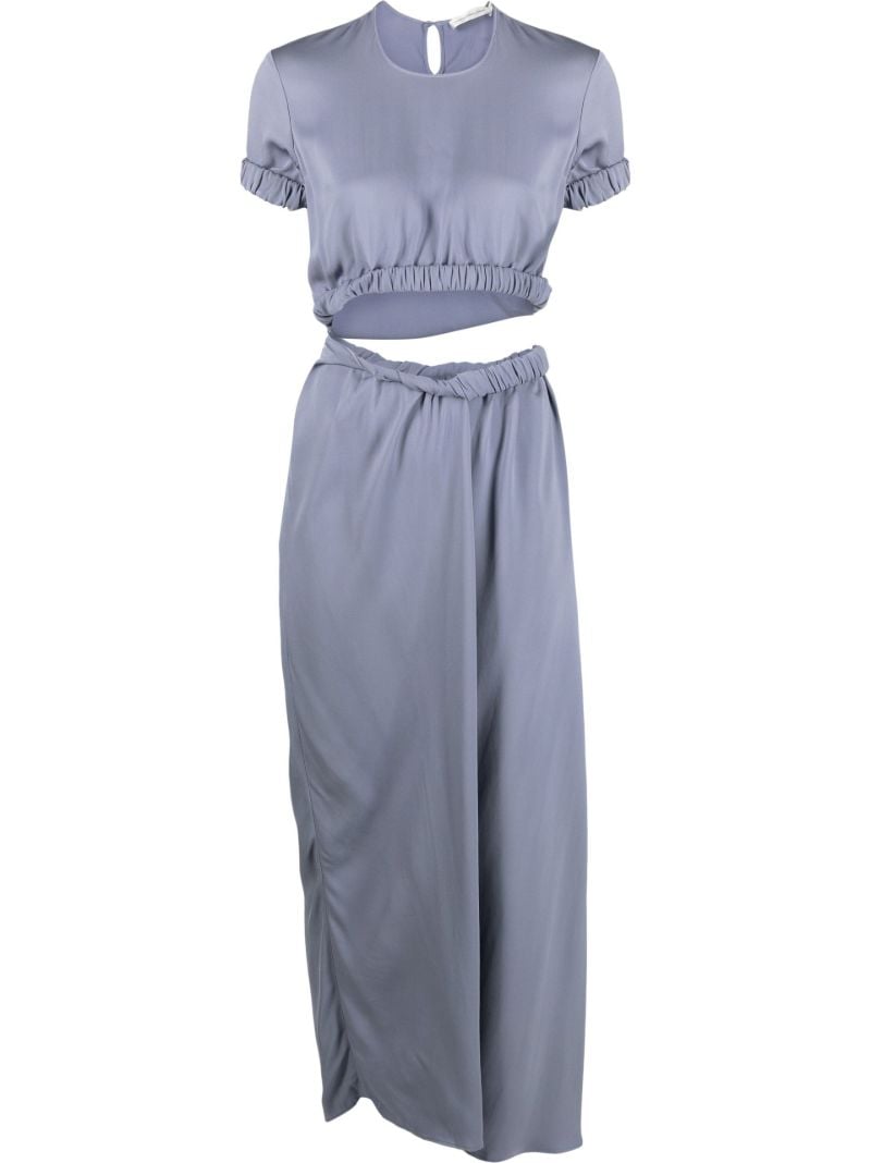 Blue Cut-out Maxi Dress