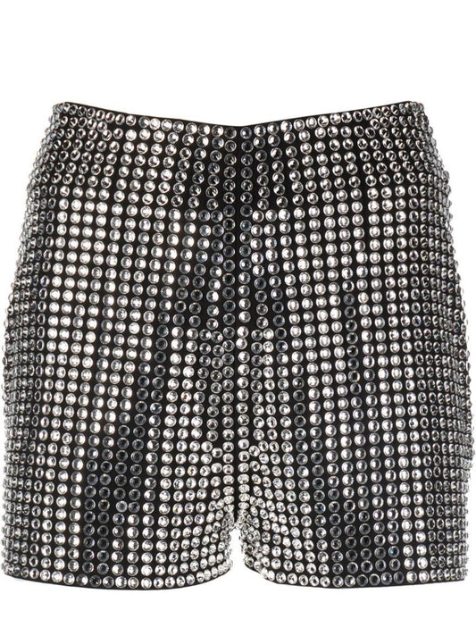 Black Elvis Crystal Shorts