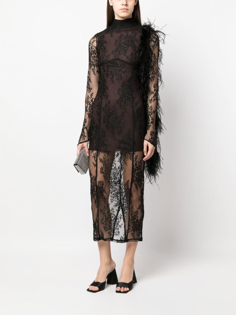 Black Lace Midi Dress