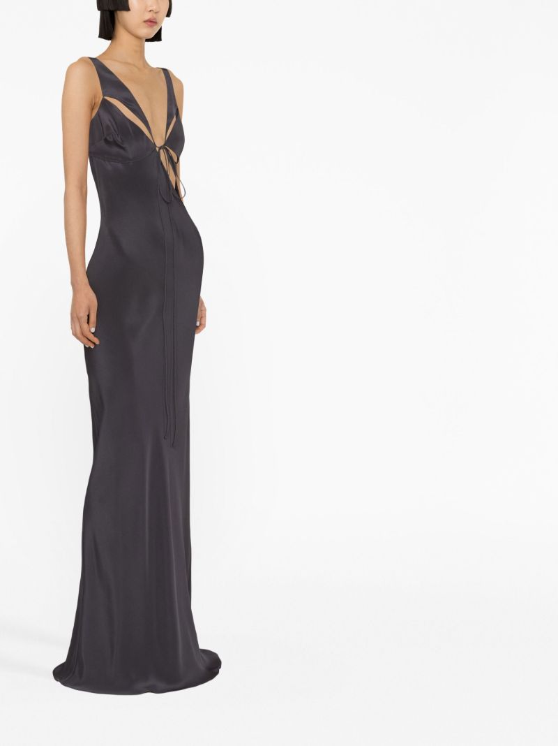 Black V-neck Sleeveless Maxi Dress