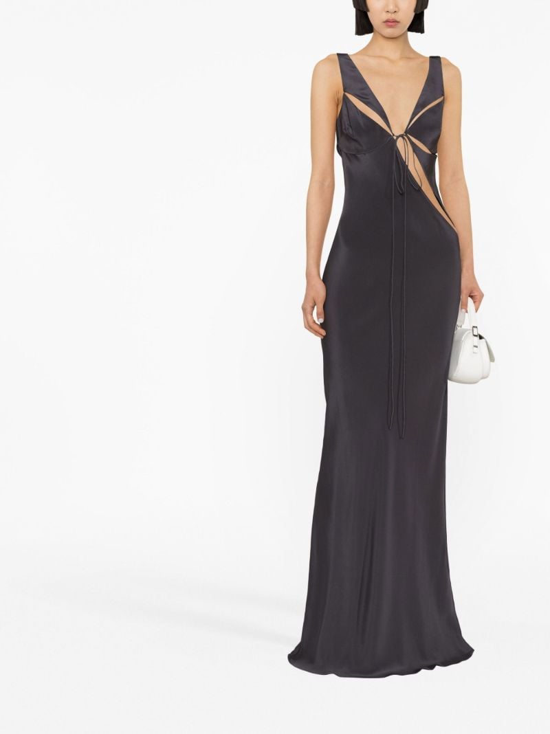 Black V-neck Sleeveless Maxi Dress