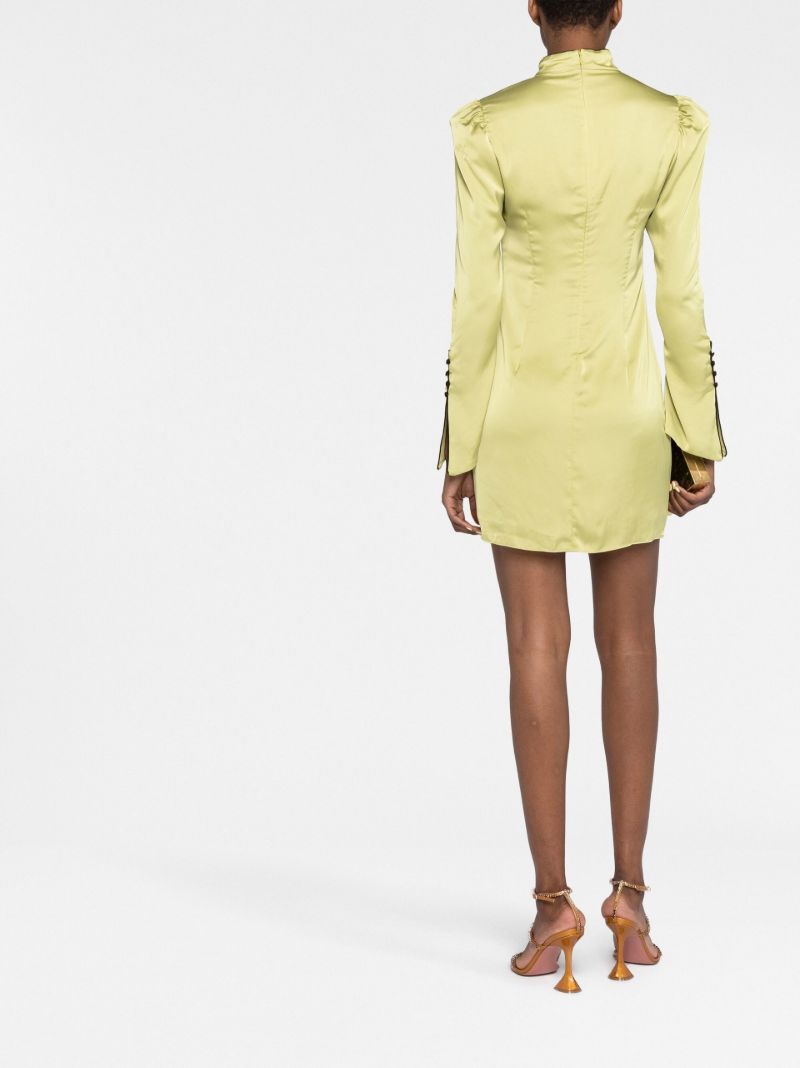 Green Cut-out Vinyl Mini Dress