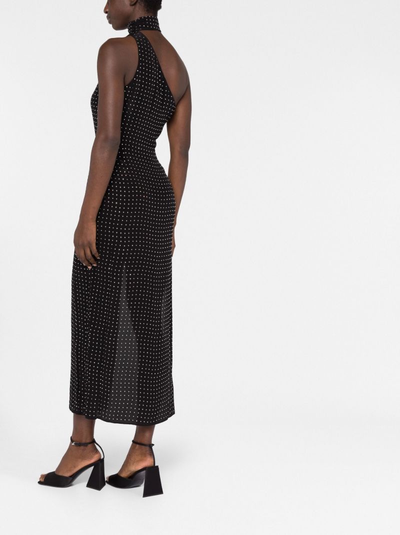 Black Graceland Crystal Midi Dress