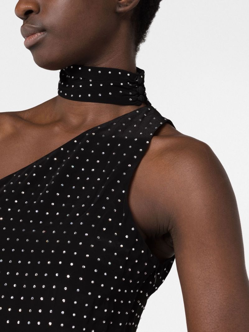 Black Graceland Crystal Midi Dress
