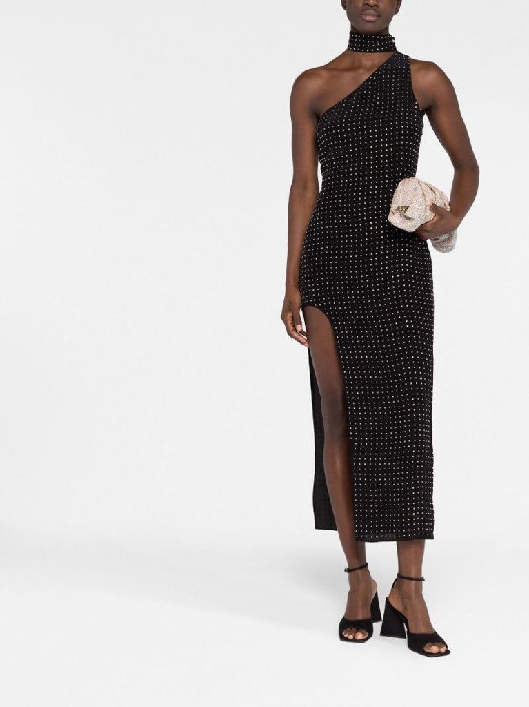 Black Graceland Crystal Midi Dress