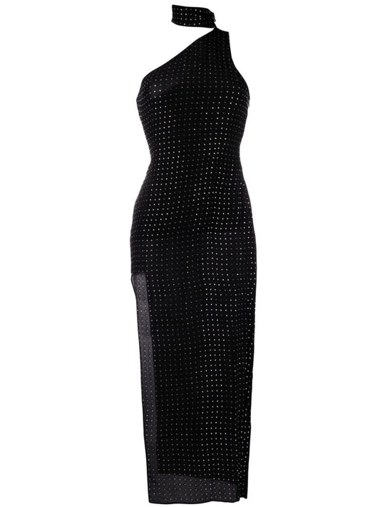 Black Graceland Crystal Midi Dress