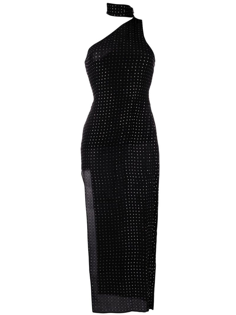 Black Graceland Crystal Midi Dress