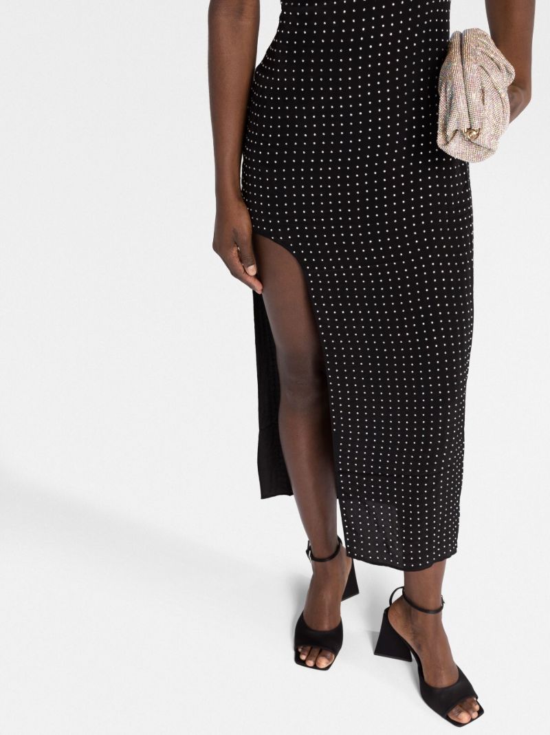 Black Graceland Crystal Midi Dress
