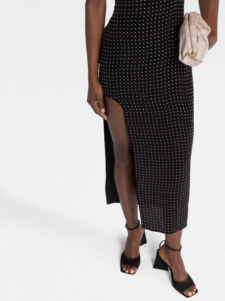 Black Graceland Crystal Midi Dress