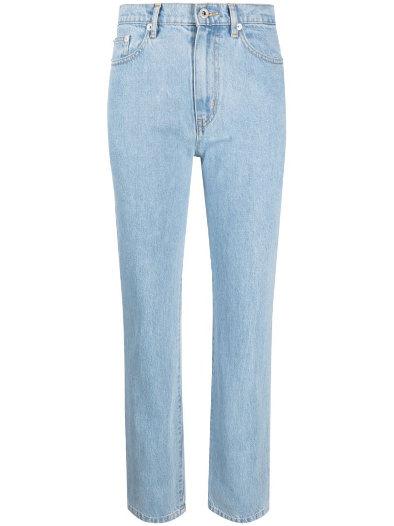 Blue Asagao Straight-leg Jeans