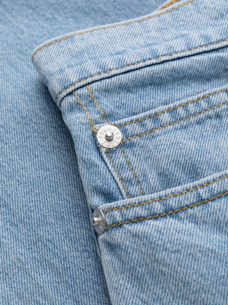 Blue Asagao Straight-leg Jeans
