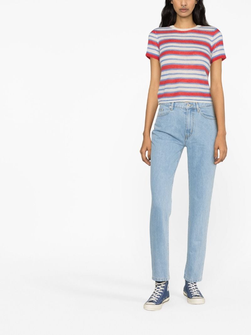 Blue Asagao Straight-leg Jeans