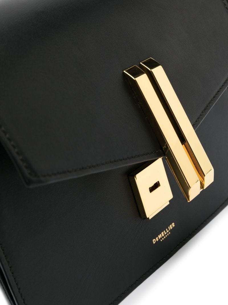 Black Vancouver Leather Cross Body Bag