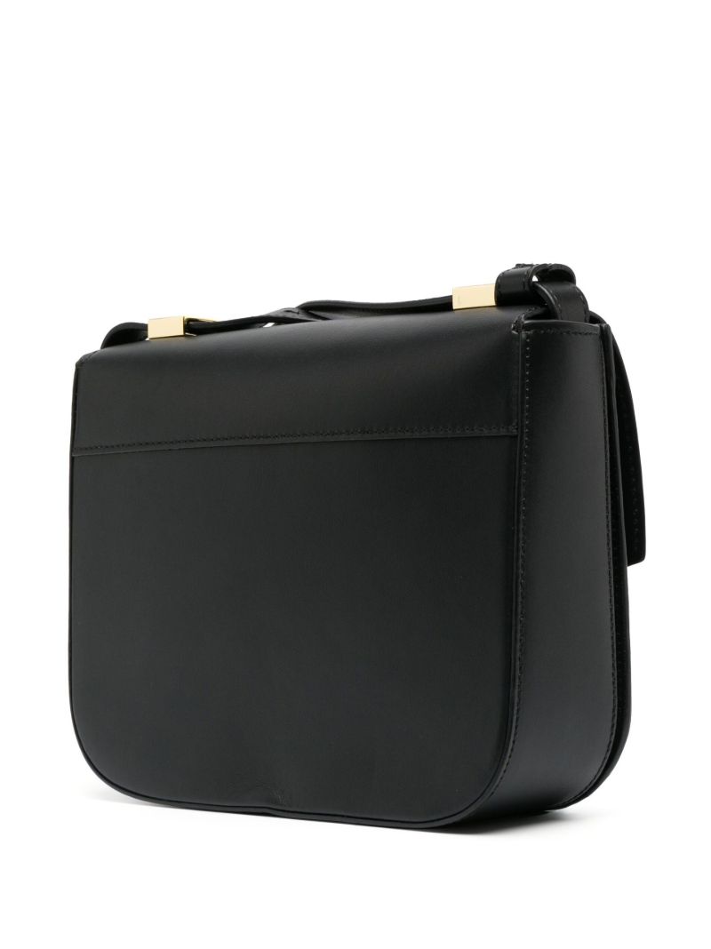 Black Vancouver Leather Cross Body Bag