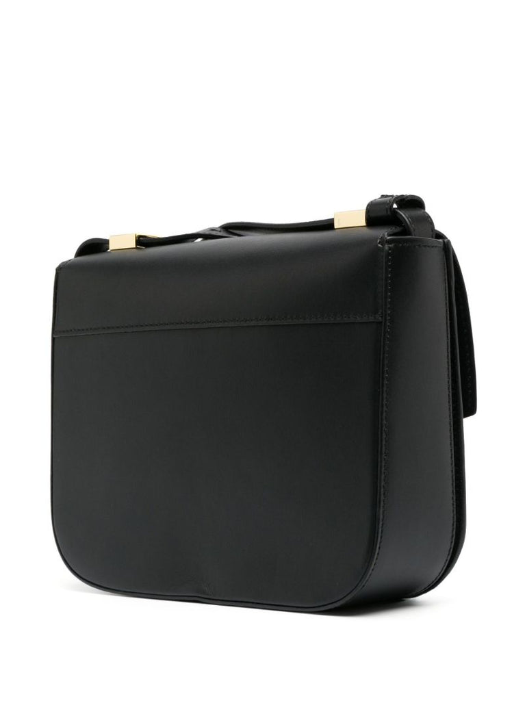 Black Vancouver Leather Cross Body Bag
