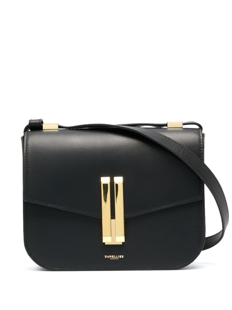 Black Vancouver Leather Cross Body Bag
