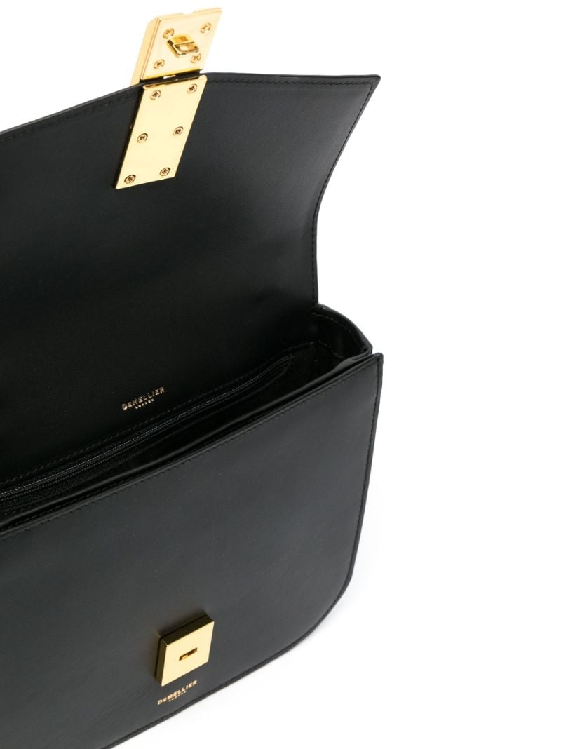 Black Vancouver Leather Cross Body Bag