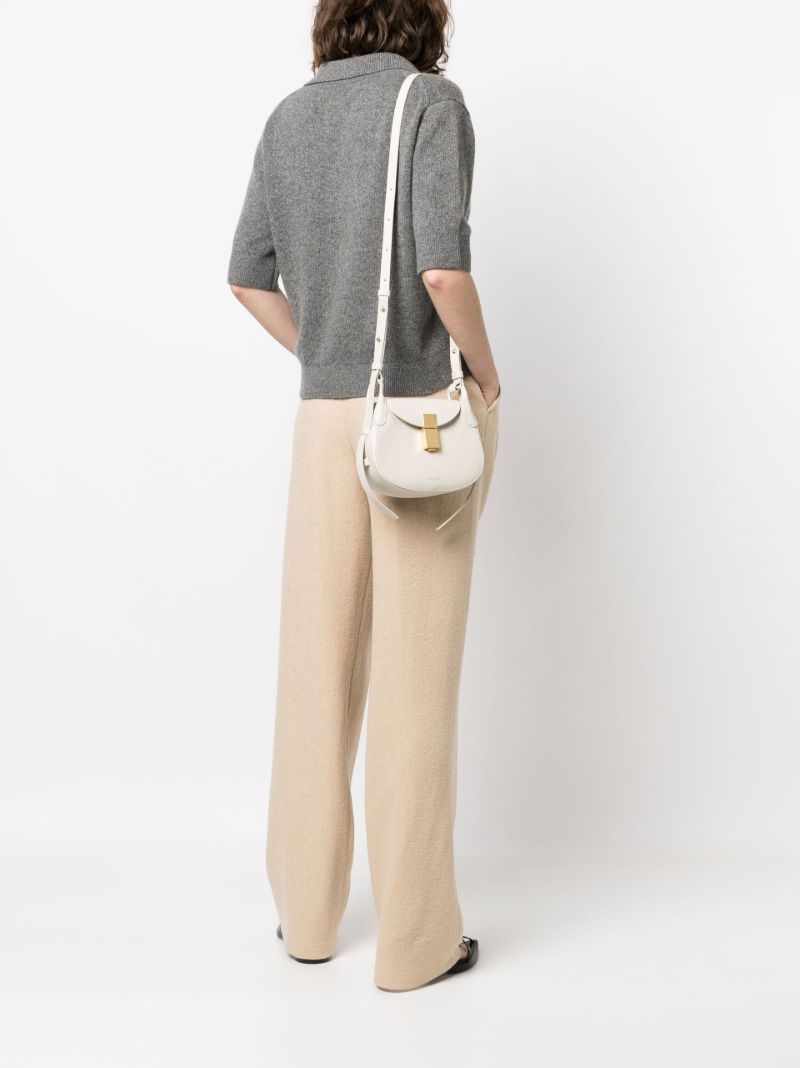 Grey Mini Lausanne Leather Cross Body Bag