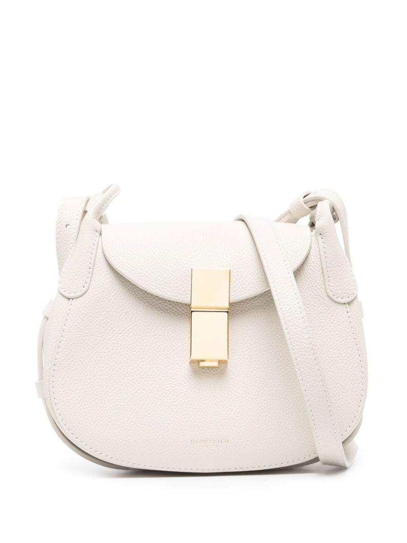 Grey Mini Lausanne Leather Cross Body Bag