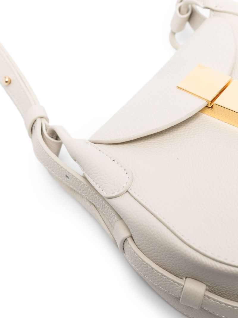 Grey Mini Lausanne Leather Cross Body Bag