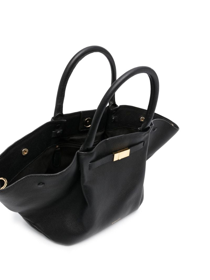 Black the Midi New York Leather Tote Bag