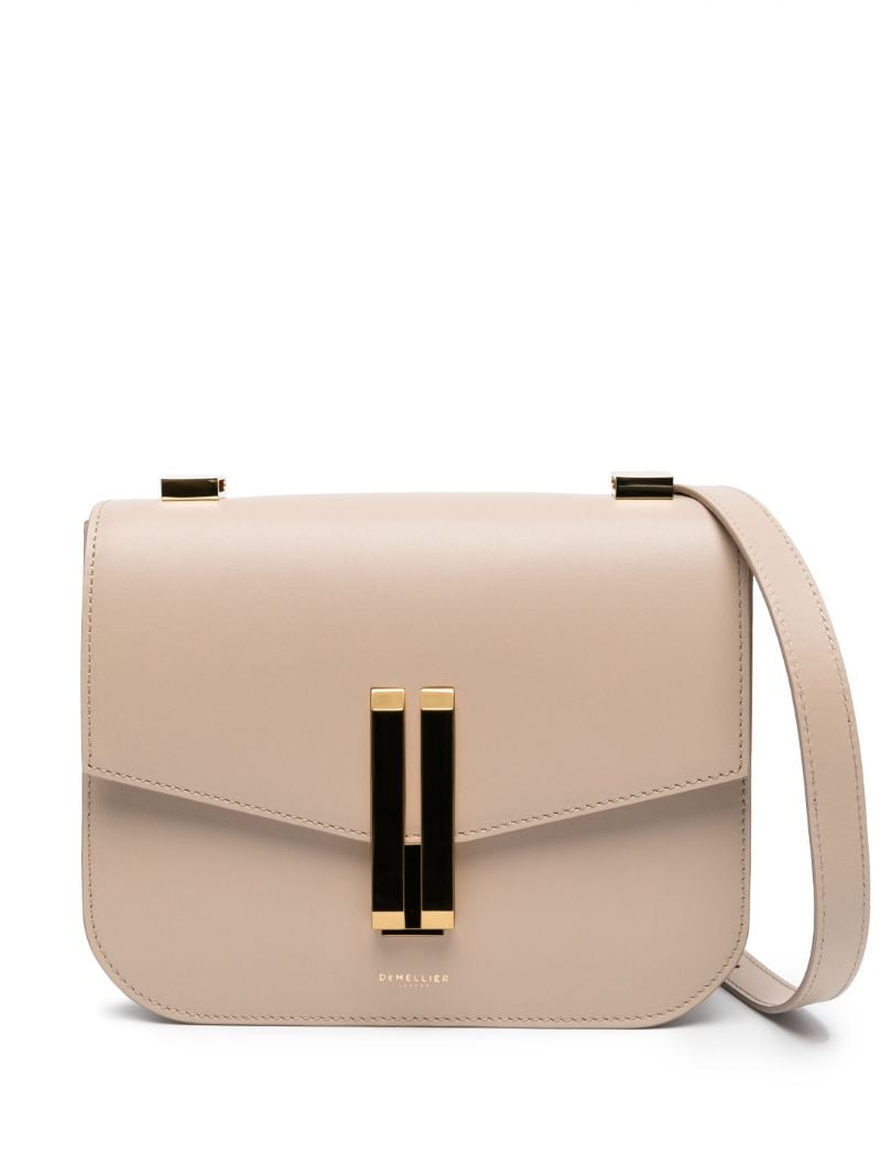 Taupe Brown Leather Vancouver Shoulder Bag