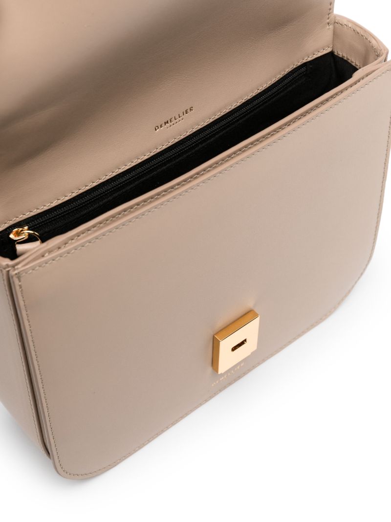 Taupe Brown Leather Vancouver Shoulder Bag