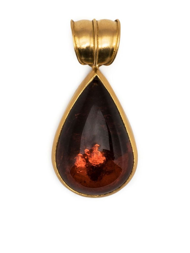 22k Yellow Gold Tear Tourmaline Pendant
