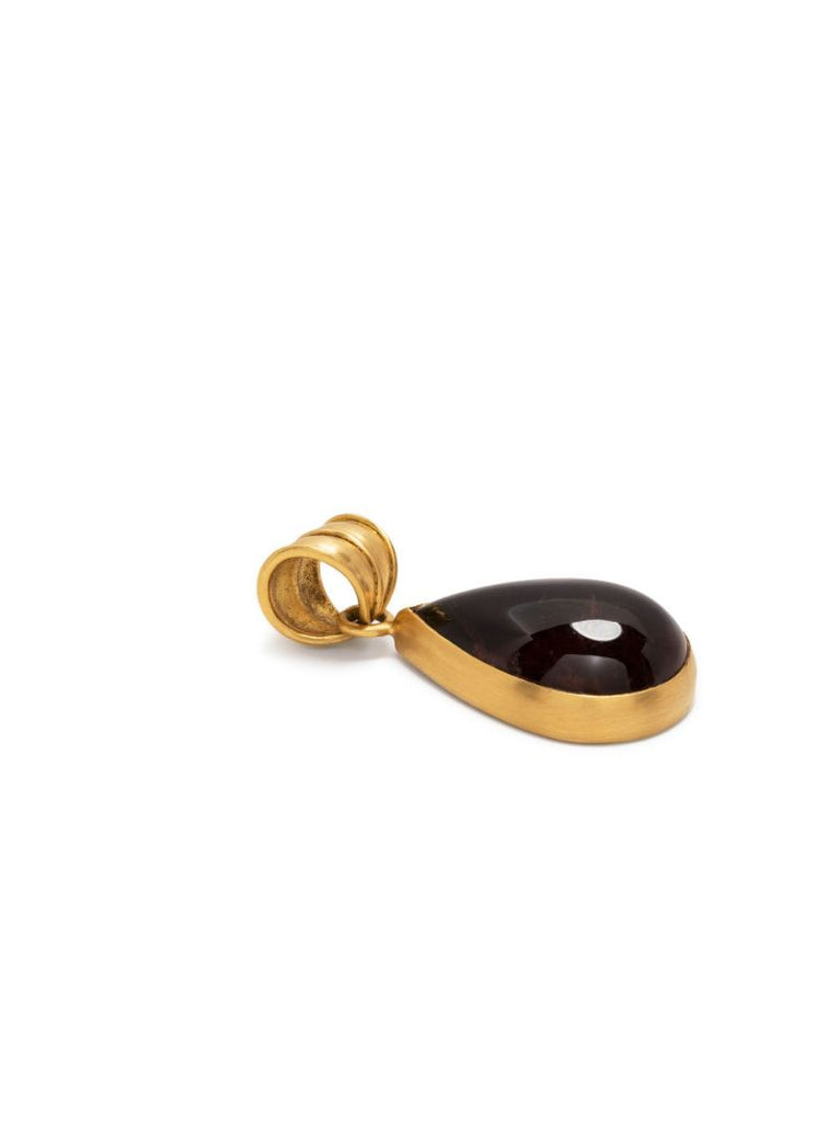 22k Yellow Gold Tear Tourmaline Pendant