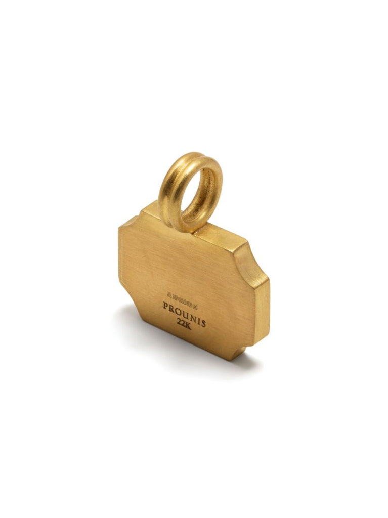 22k Yellow Gold Ode Large Tourmaline Pendant