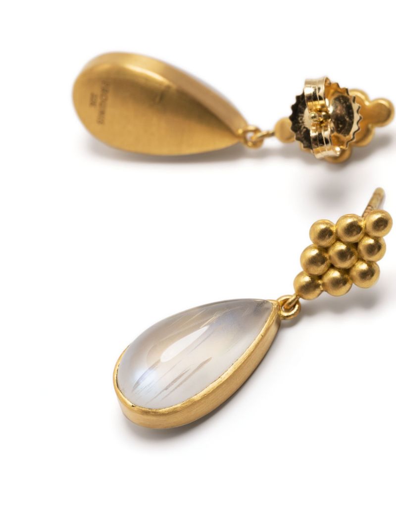 22k Yellow Gold Nona Large Moonstone Drop Earrings