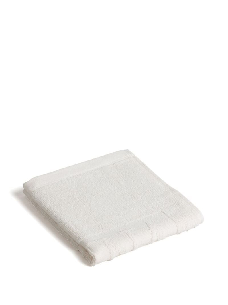 White and Grey Organic Cotton Face Towel Set