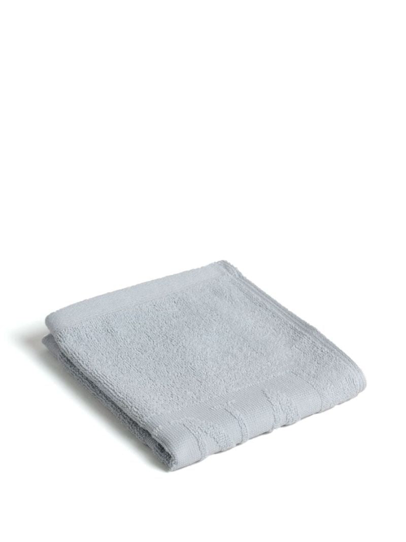 White and Grey Organic Cotton Face Towel Set