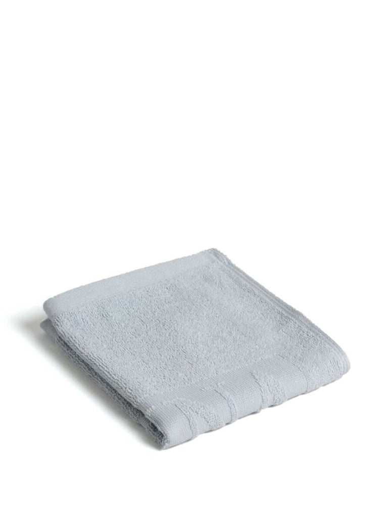 White and Grey Organic Cotton Face Towel Set