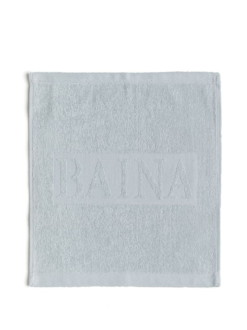 White and Grey Organic Cotton Face Towel Set