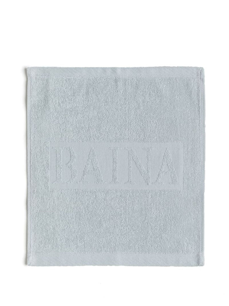 White and Grey Organic Cotton Face Towel Set