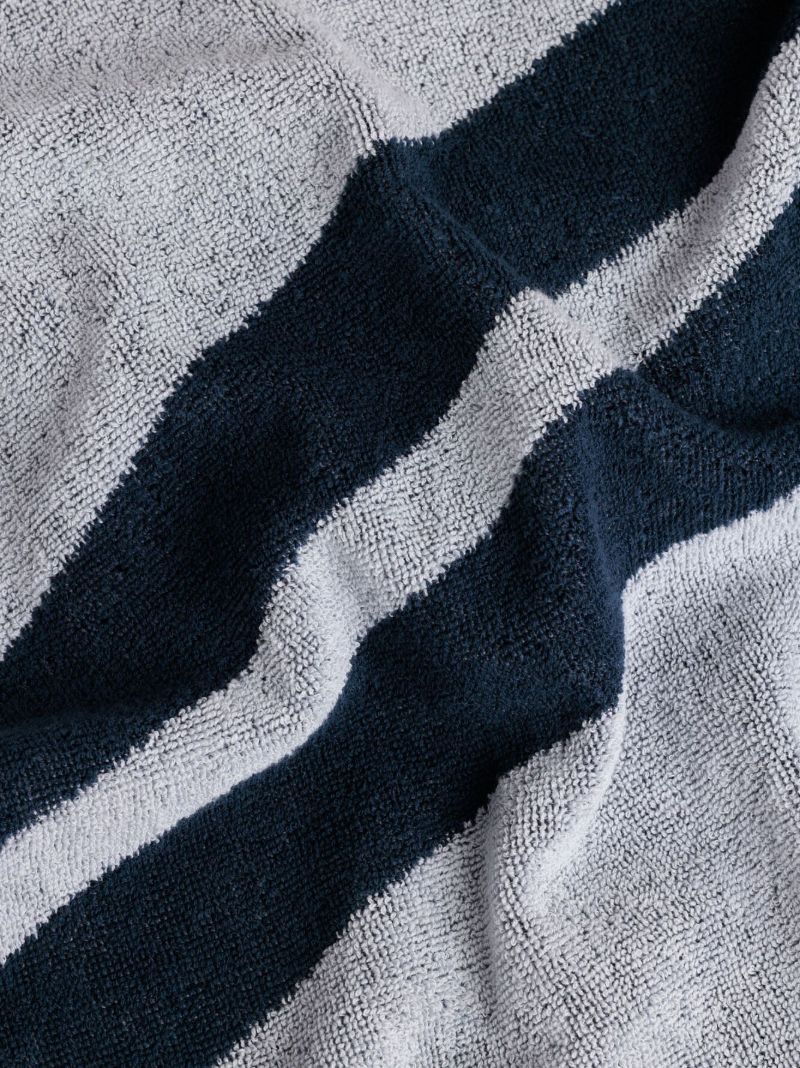 Blue Striped Organic Cotton Towel Set