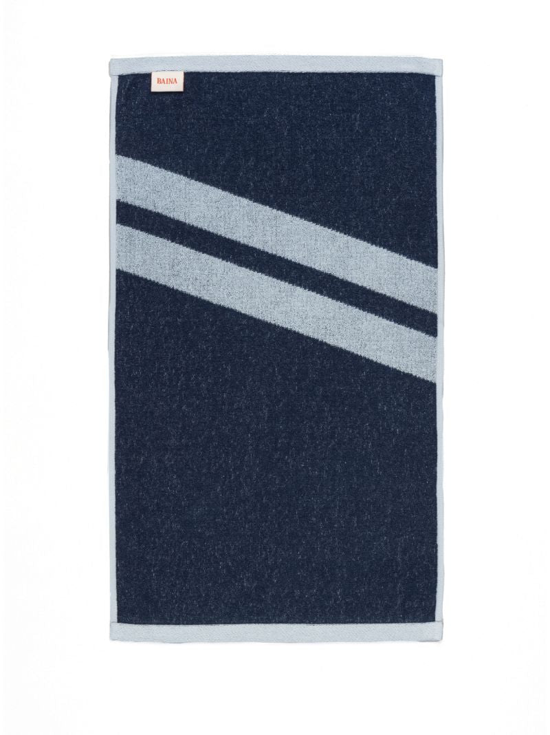 Blue Striped Organic Cotton Towel Set