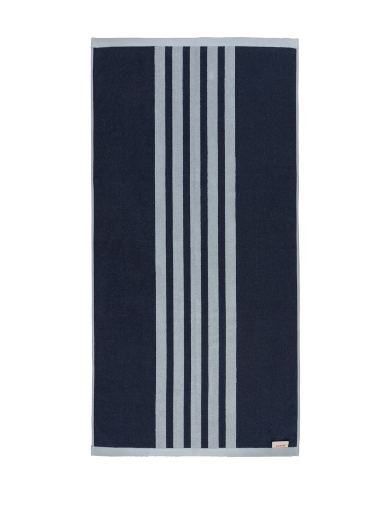 Blue Striped Organic Cotton Towel Set