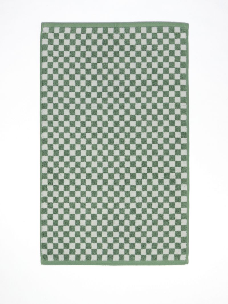 Green and White Bathing Towel Set